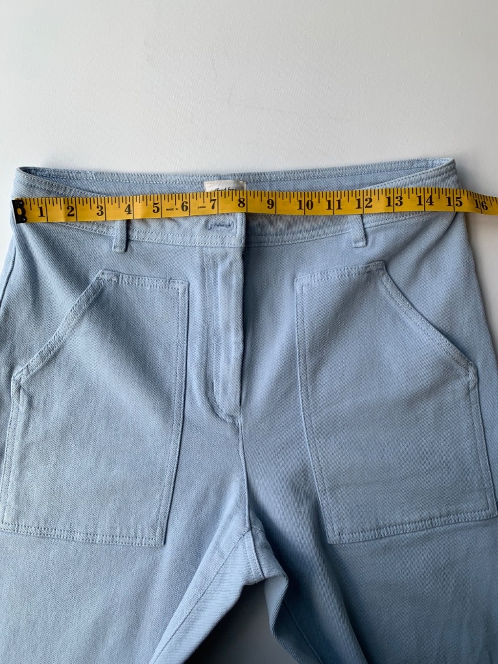 Wilfred Modern Utility Pant Light Blue mid-rise Straight Leg Women's  size 8 - Picture 9 of 13